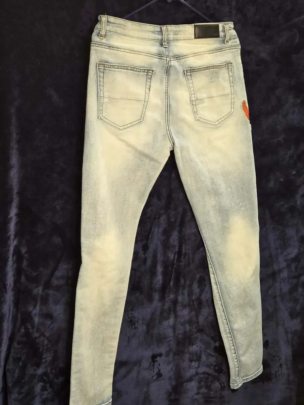Amiri Wild Ones Patchwork Distressed Denim Jeans